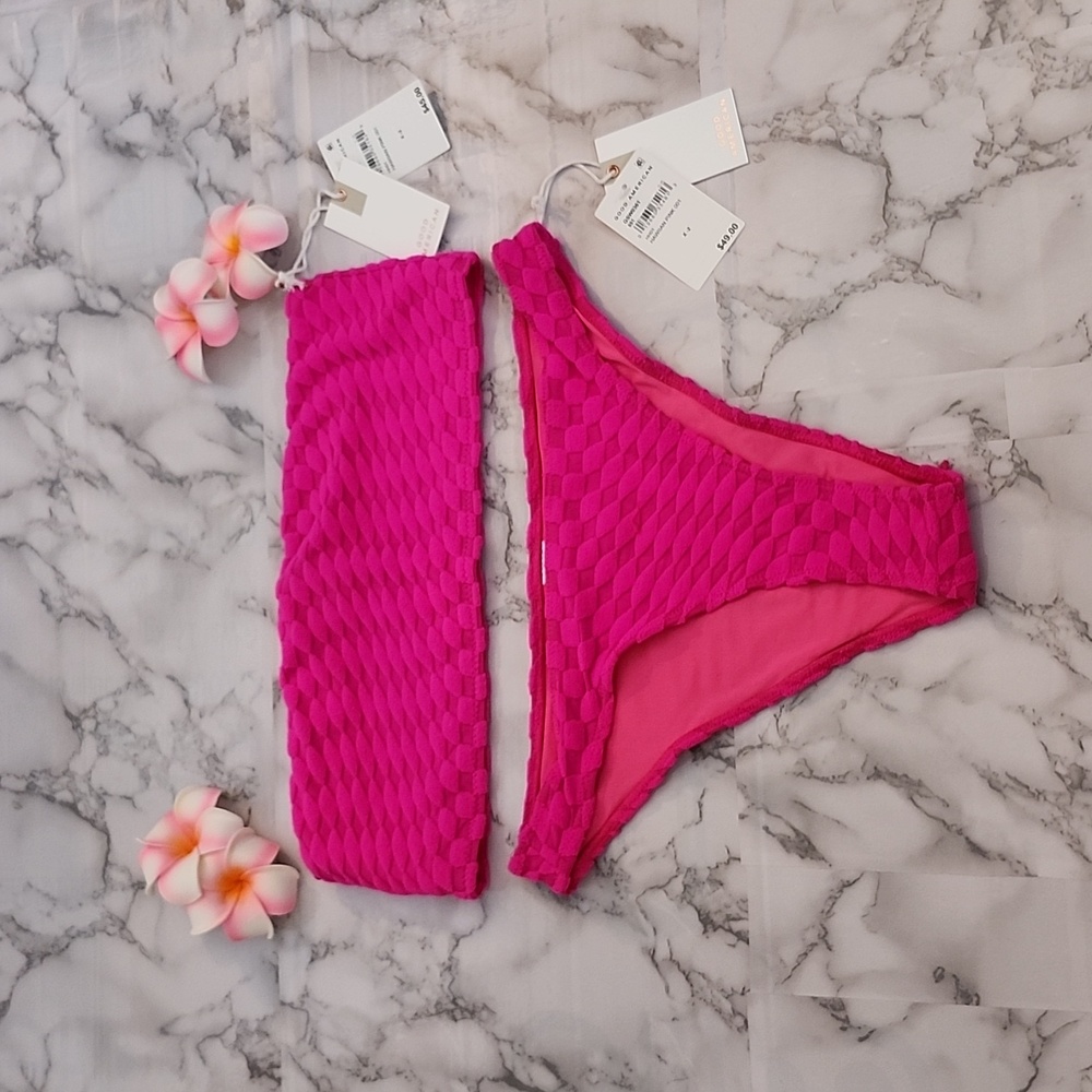 NWT Good American Hot Pink Bikini